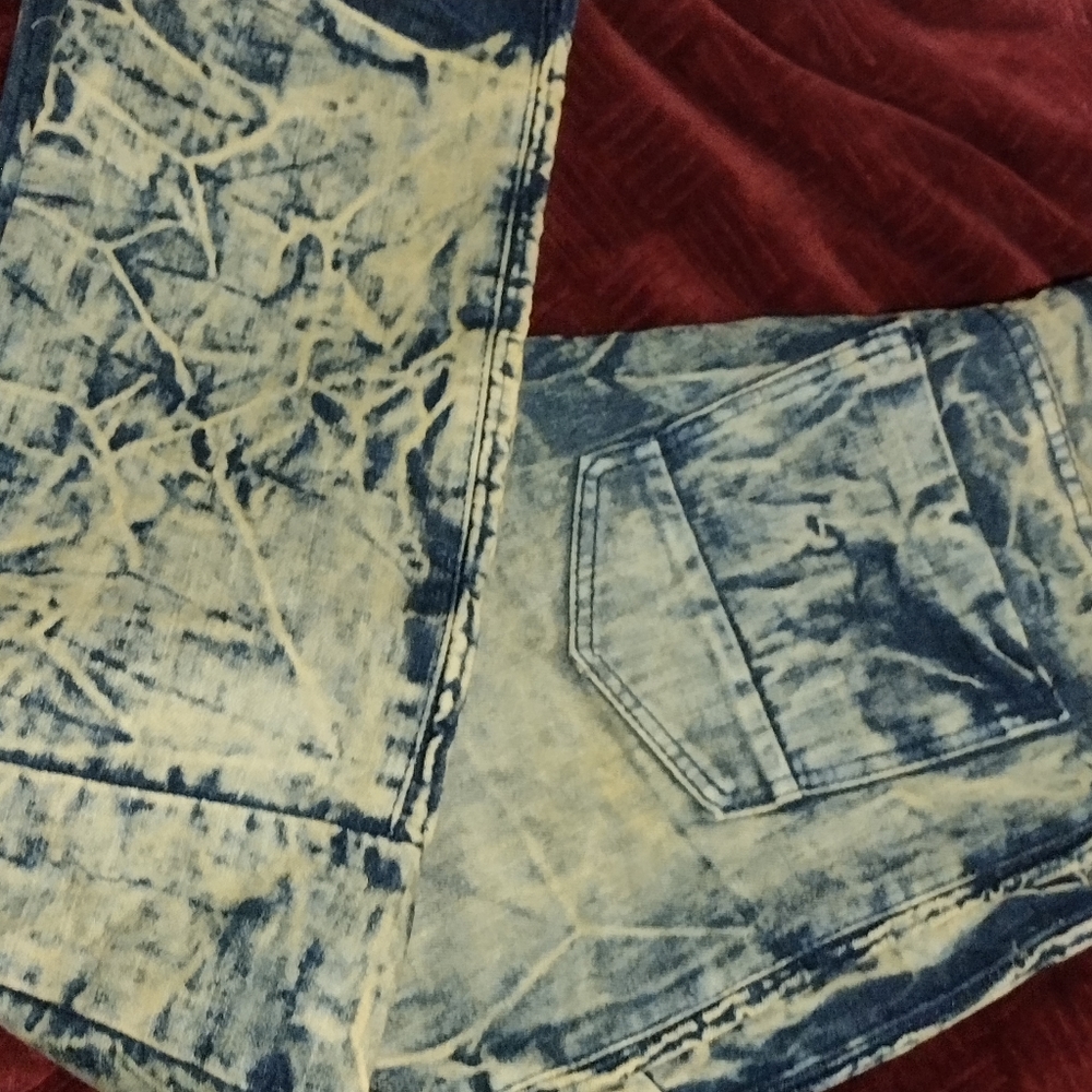 ENCRYPTED JEANS/ WASHED /BLEACHED STYLE SZ 34"×34"